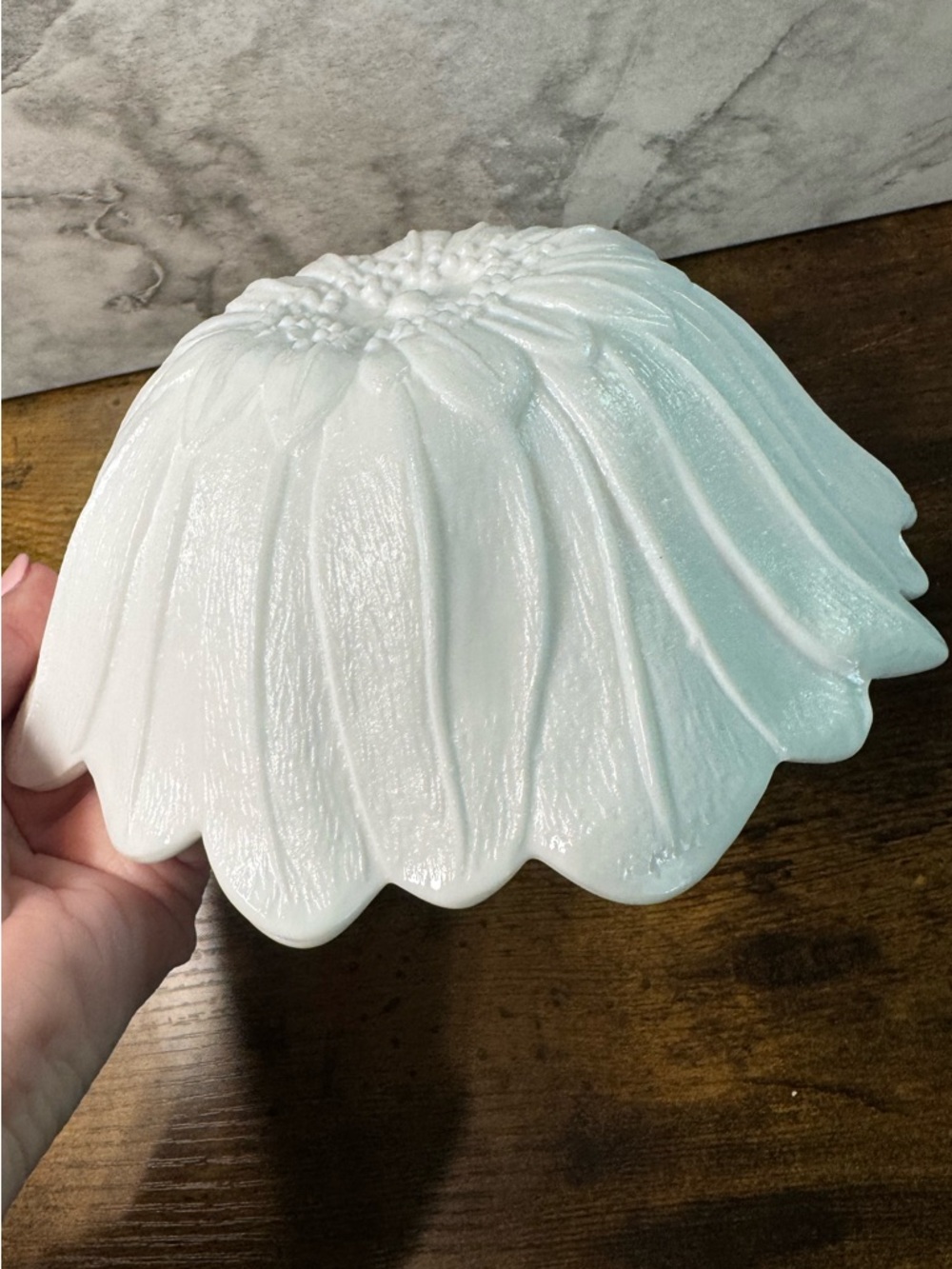 Indiana Glass Lily Pons Sunflower White Milk Glass Bowl